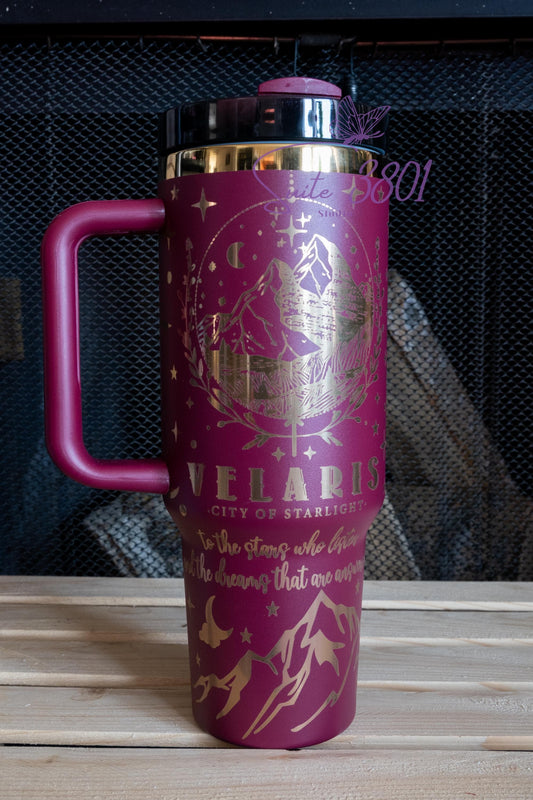 40 oz ACOTAR Tumbler -- Romantacy Romance Fantasy Tumbler Laser Engraved