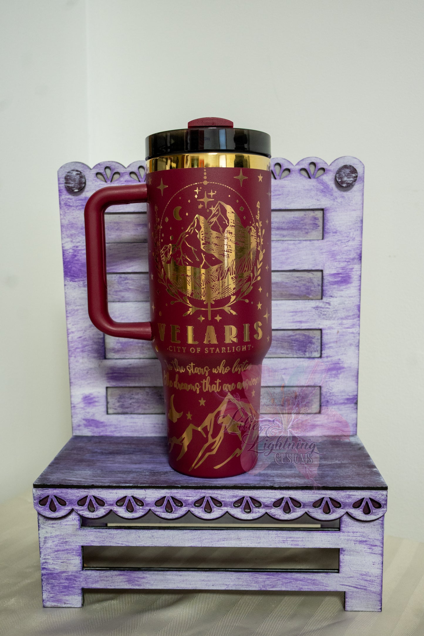 40 oz ACOTAR Tumbler -- Romantacy Romance Fantasy Tumbler Laser Engraved