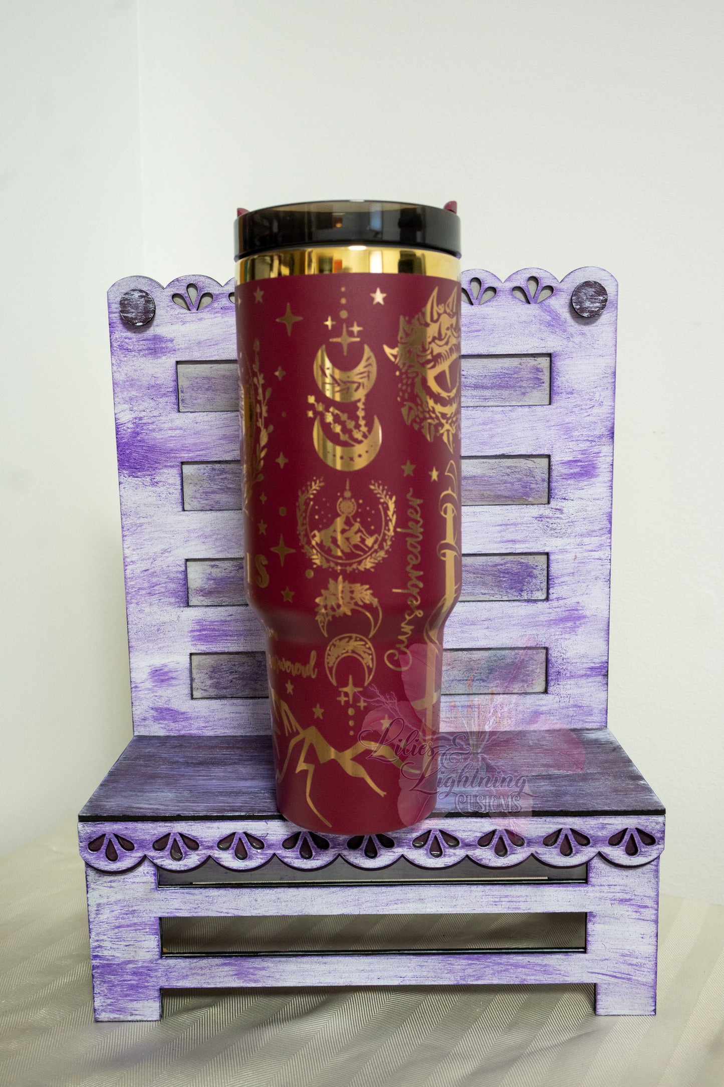 40 oz ACOTAR Tumbler -- Romantacy Romance Fantasy Tumbler Laser Engraved