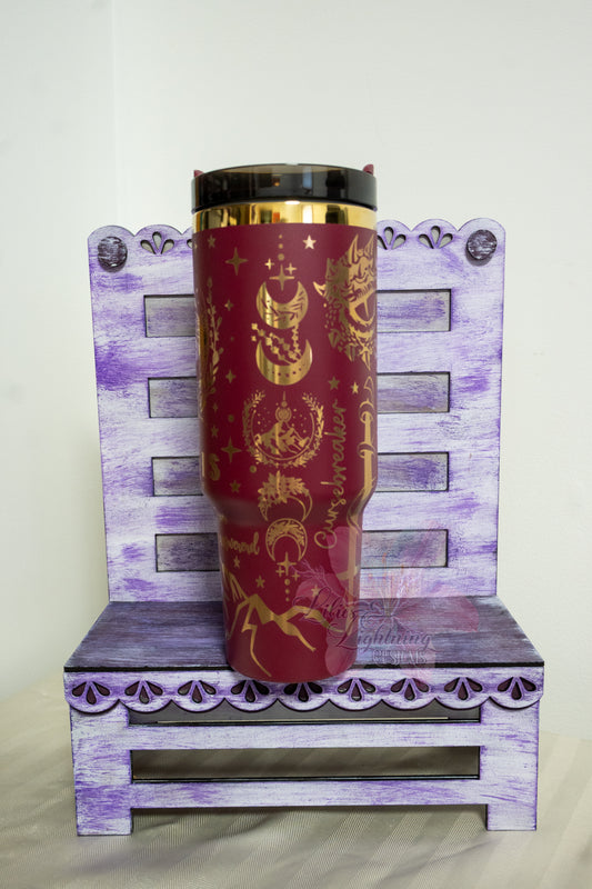 40 oz ACOTAR Tumbler -- Romantacy Romance Fantasy Tumbler Laser Engraved