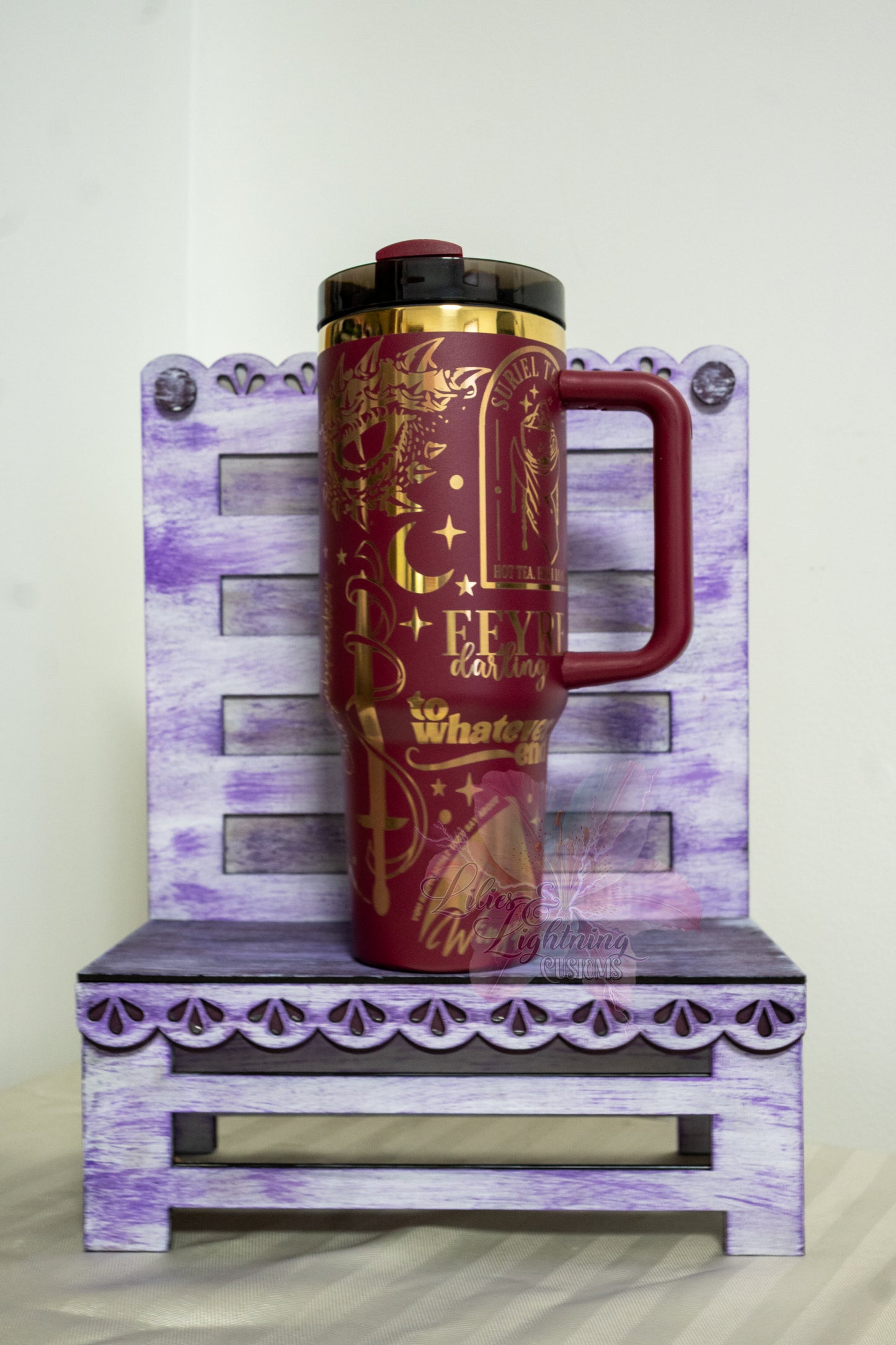 40 oz ACOTAR Tumbler -- Romantacy Romance Fantasy Tumbler Laser Engraved