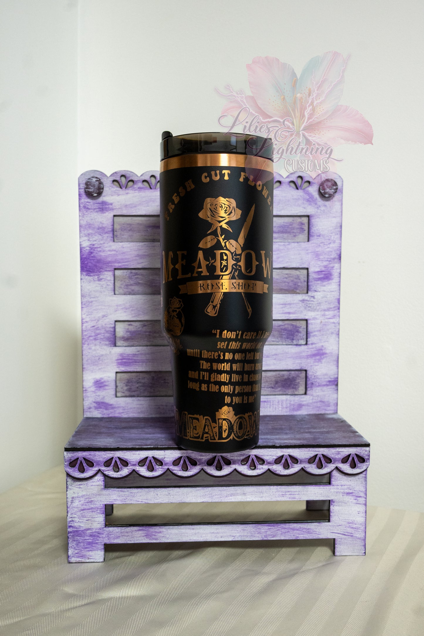 Haunting Adeline 40 oz Tumbler: Dark Romance Cat and Mouse Duet