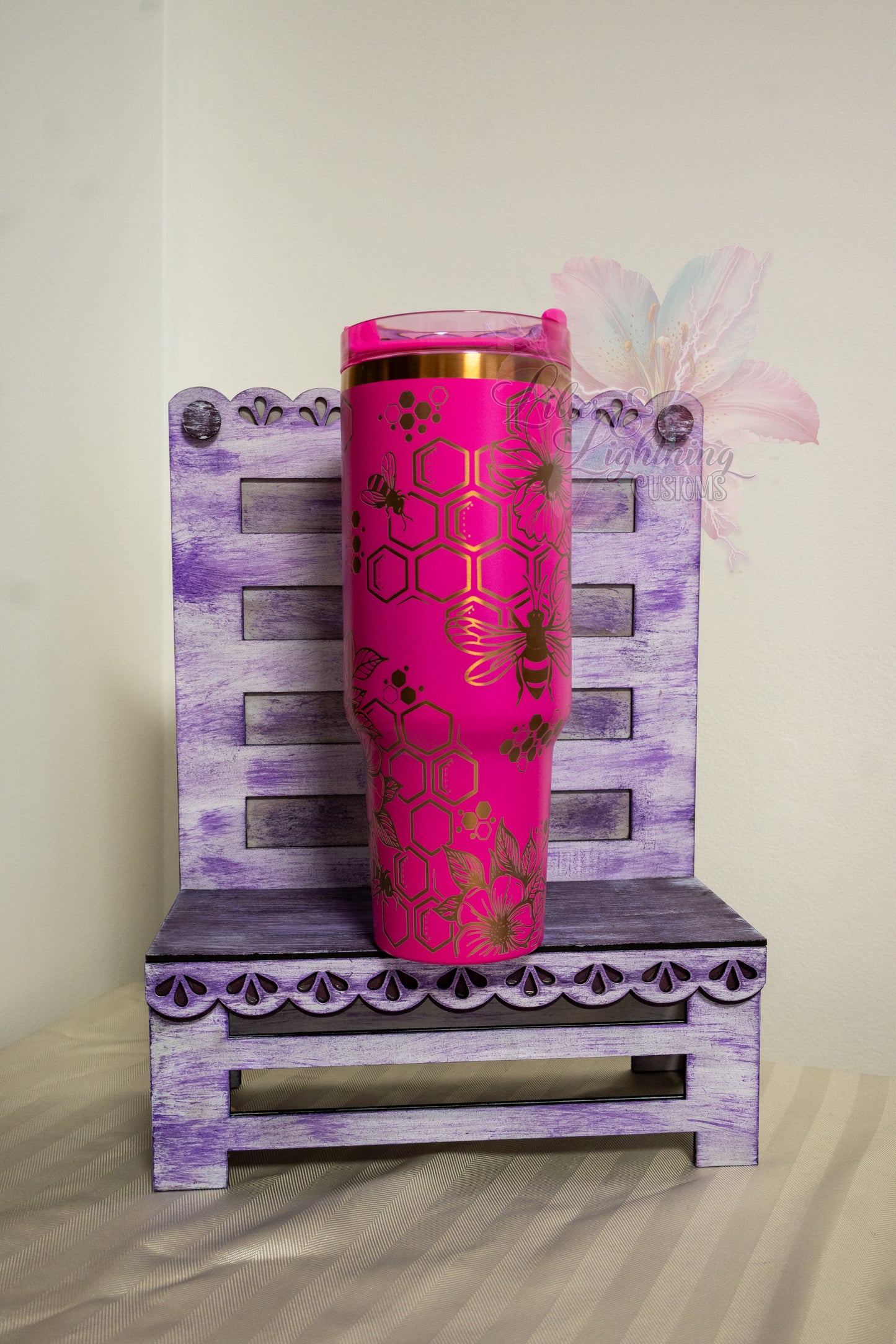 Honey Bee 40oz Engraved Tumbler