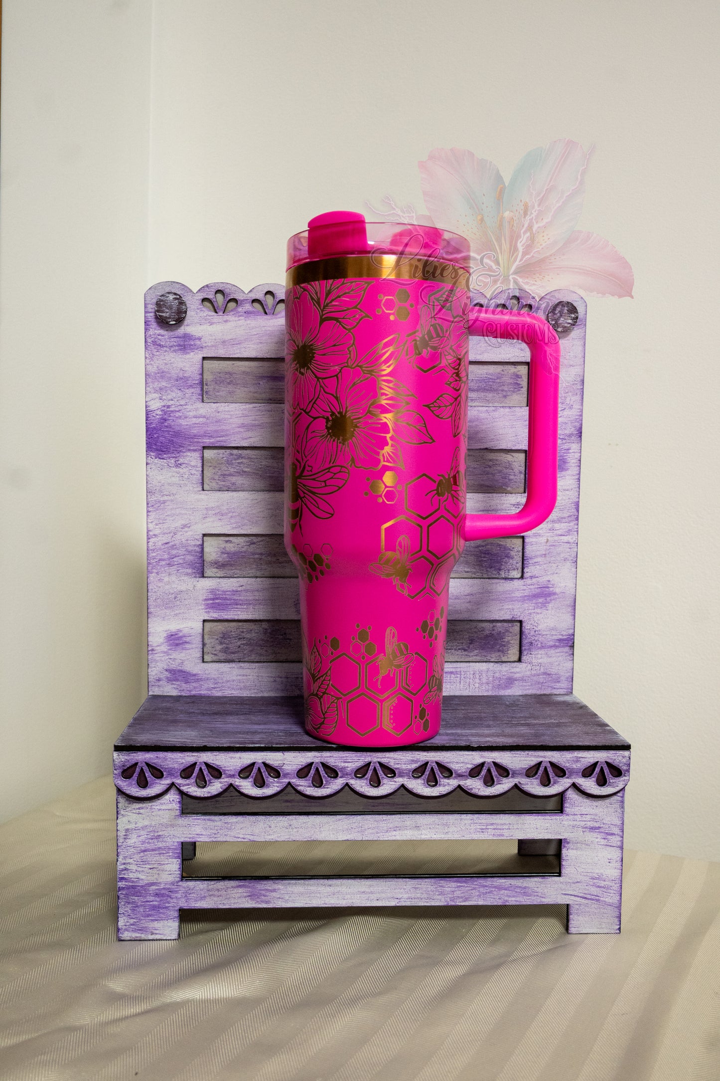 Honey Bee 40oz Engraved Tumbler