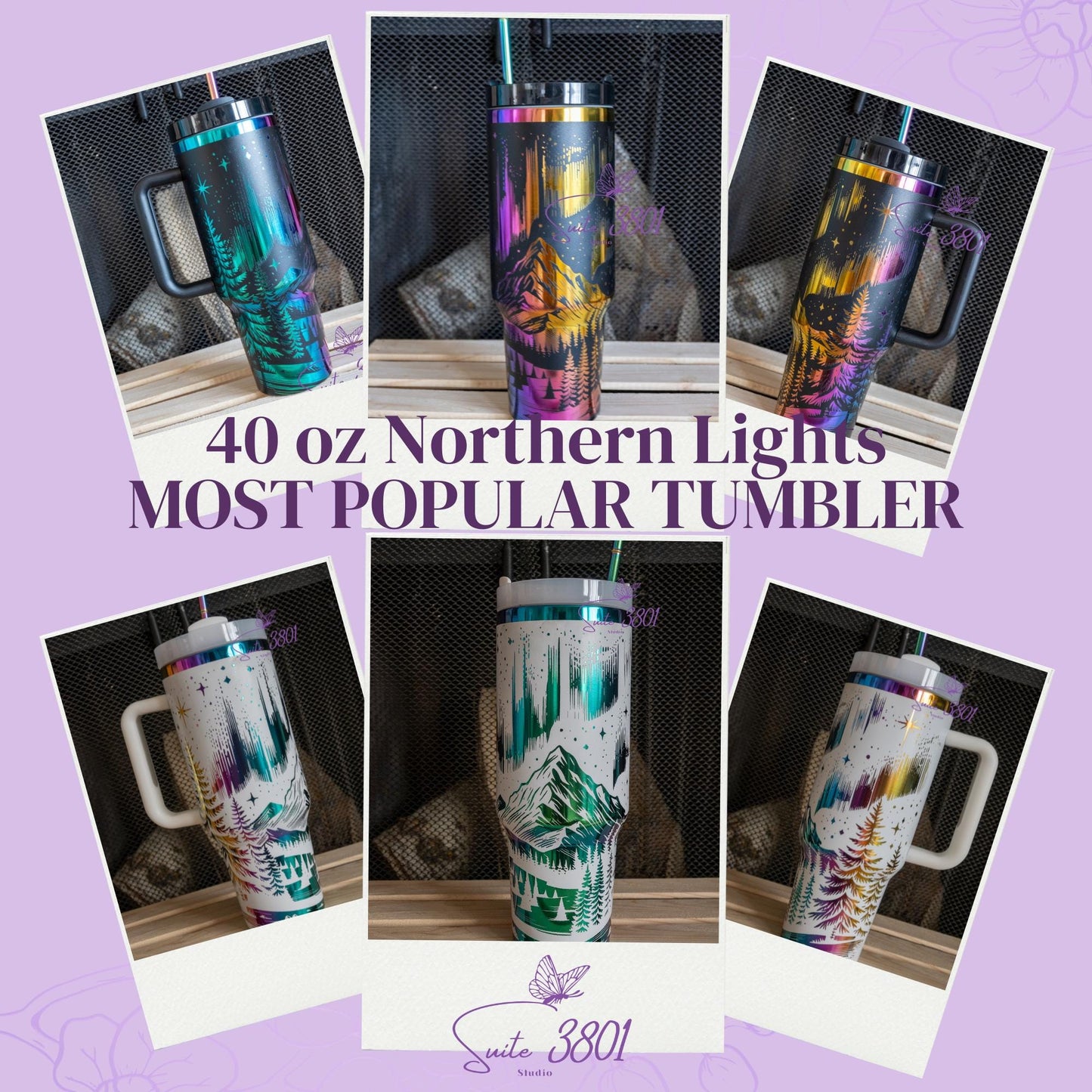 40oz Northern Lights Tumbler