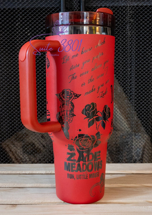 Haunting Adeline 40 oz Tumbler: Dark Romance Cat and Mouse Duet